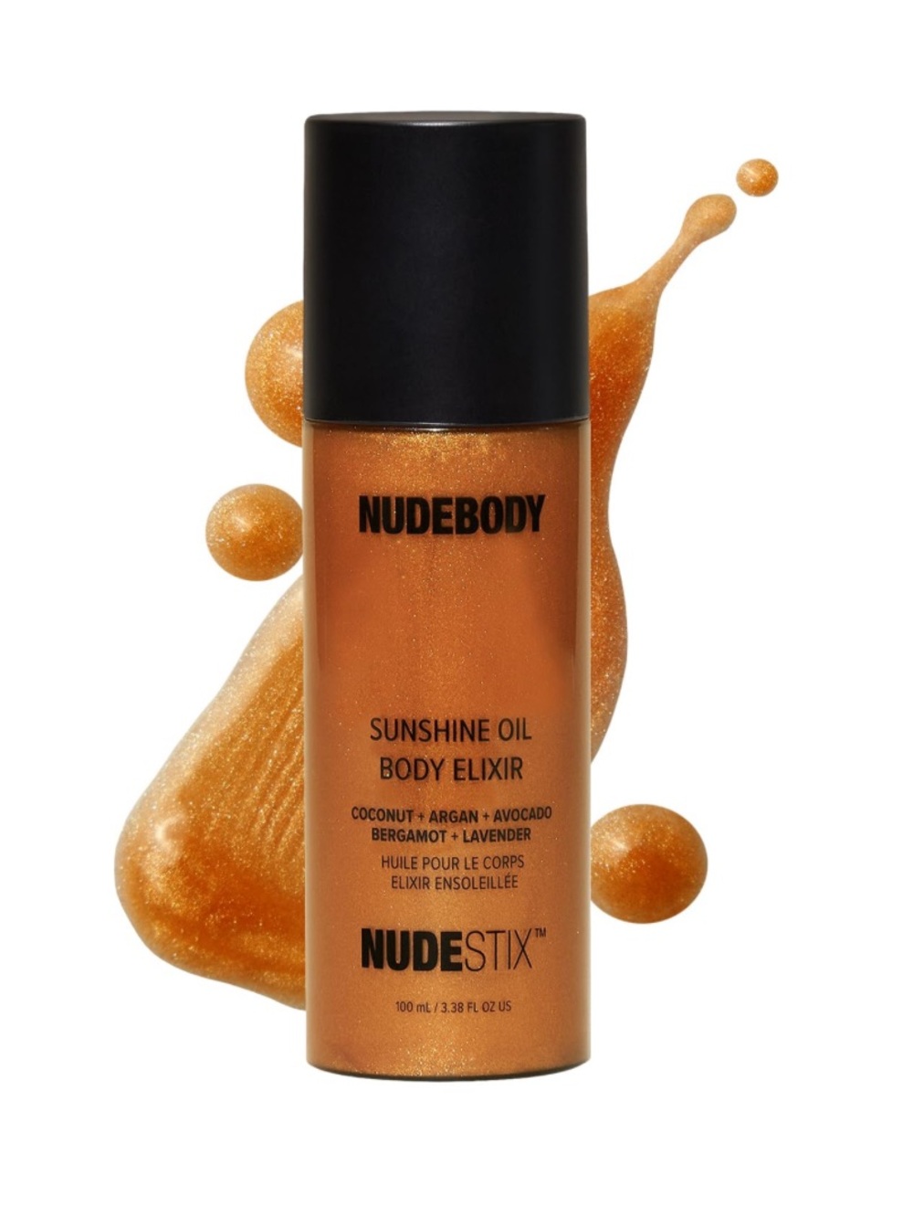 NUDESTIX Shimmering Gold Body Oil Elixir